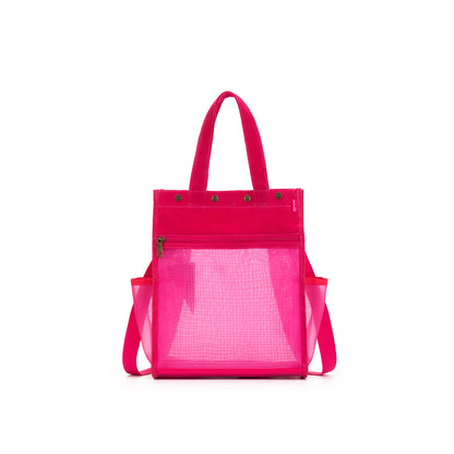 Maker's Tall Mesh Tote | Vivid Rose