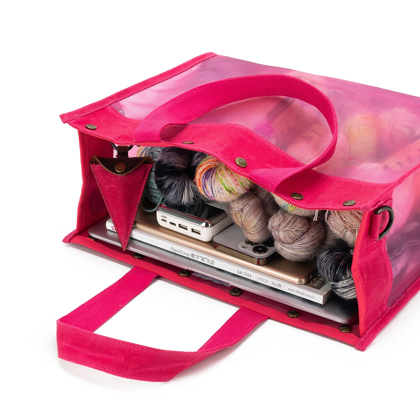 Maker's Mesh Tote | Vivid Rose