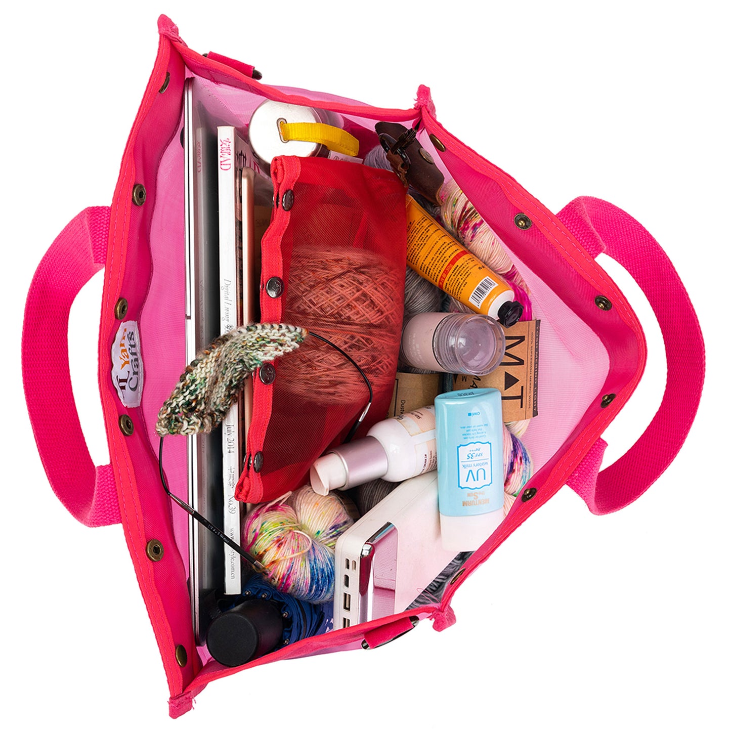 Maker's Mesh Tote | Vivid Rose