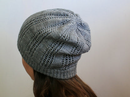 Knitted Netting Fingerless Gloves + Hat PDF
